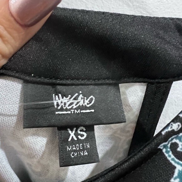 Black and colorful mandala print fit and flare dress size XS - Picture 7 of 8